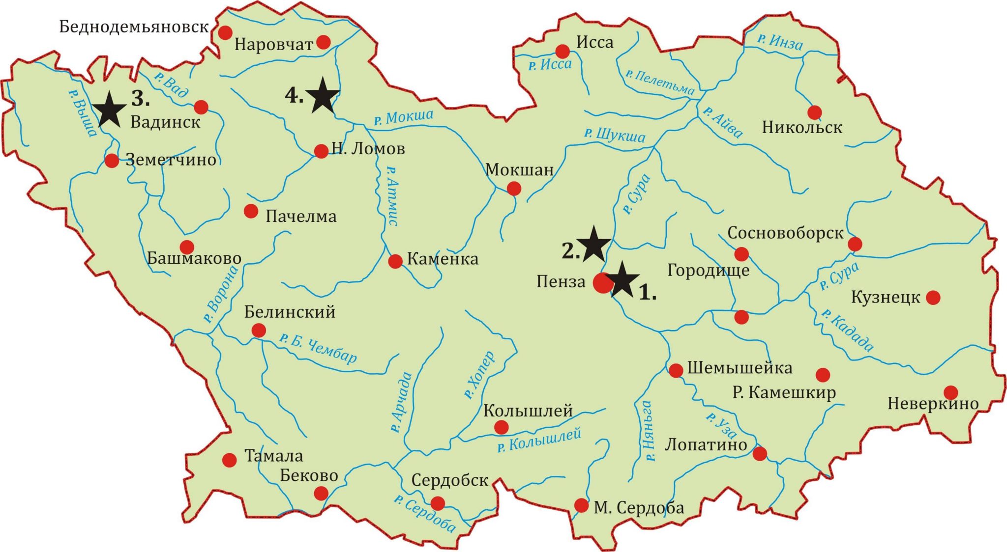 Карта земетчинского района пензенской области